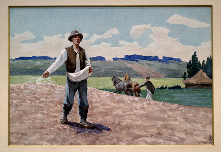 The Sower, From the album "Scenes from Latvian Life", 1896 (w/c & gouache on paper)