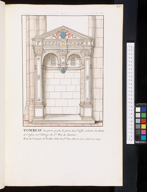 Monuments and epitaphs in the churches of Beauvais, Chartres, Vendôme, c.1700 (drawing)