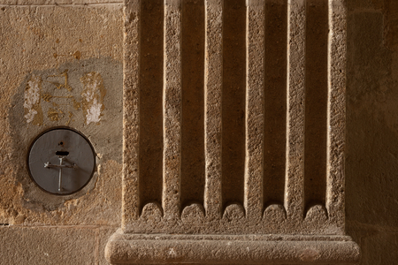 Cathedral (Cathédrale Saint-Lazare). Interior. The nave. Detail. A pilaster basement.