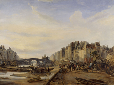 The Pont-Marie and the Port Saint-Paul, ca. 1827 (oil on canvas)