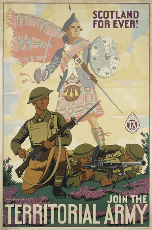 ‘Scotland For Ever! Join the Territorial Army’, 1938 (colour litho)