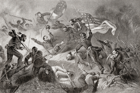 The Battle of Roanoke Island, February 7-8, 1862, from Hutchinson's History of the Nations, pub. 1915