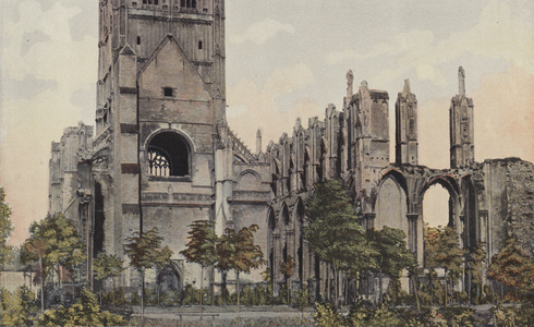 Saint-Omer, Ruines de l'abbaye de Saint-Bertin (colour photo)