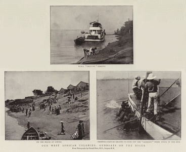 Our West African Colonies, Gunboats on the Niger (b/w photo)