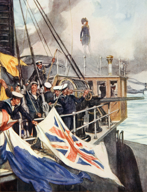 The Little Admiral, illustration from 'Drake's Drum and Other Songs of the Sea' by Henry Newbolt (1862-1938) pub. 1905 (colour litho)