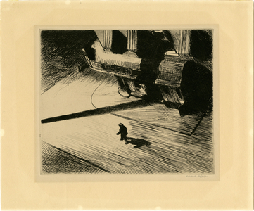 Night Shadows (from the Six American Etchings, (Series I), 1921 (published 1924) (etching)