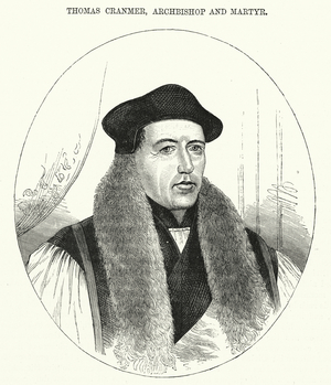 Thomas Cranmer, Archbishop and Martyr (engraving)