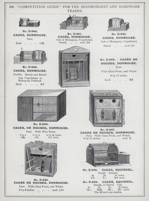 Page of catalogue for the Ironmongery and Hardware Trades, c 1895 (litho)