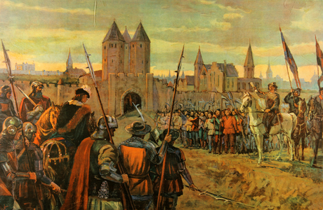 The Wat Tyler Revolt, 1952 (colour litho)