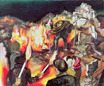 The night of the Ghibellines, 1970 (oil on canvas)
