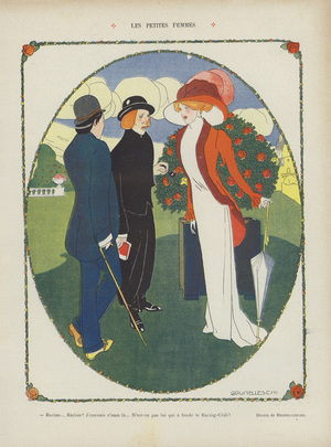 Illustration for Le Rire (colour litho)