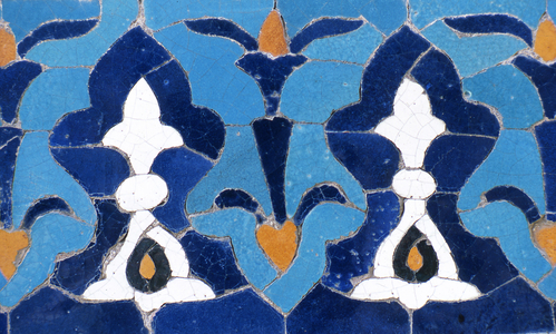 Detail of ceramic in mausoleum of Timur,  (photo)