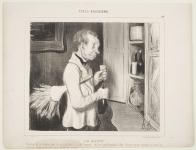 Le Goût (Taste), from the series "Types Parisiens" (Parisian types), published in "La Caricature Provisoire," June 16, 1839, 1839 (lithograph)