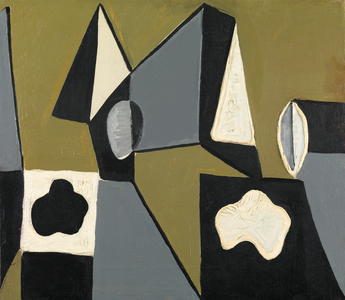 Composition in Olive and Grey, c.1953 (oil on canvas)
