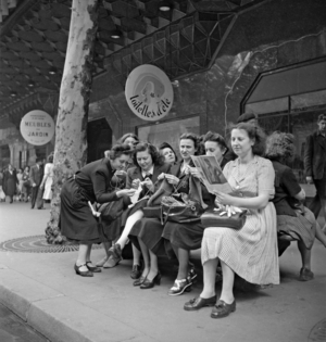 Strike of Employee of Paris Department Store June 19, 1947 (b/w photo)