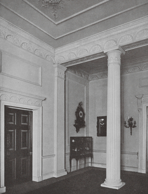The Morning Room, Chandos House, 1771 (b/w photo)