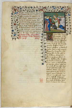 Miniature of the burial of Darius