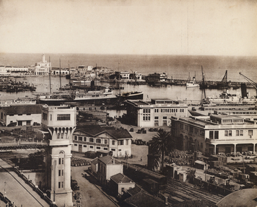 Algerie / Algeria: Alger, Gare Maritime Et L'Amiraute (b/w photo)
