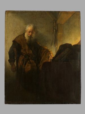 Apostle Paul at his desk, c.1629-30 (oil on oak panel)