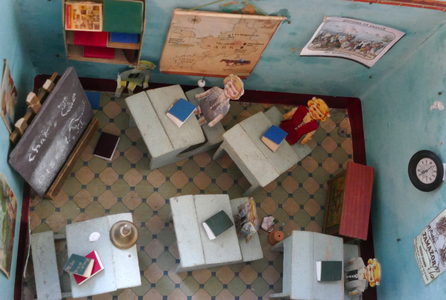 French school from a dolls house set 1920's