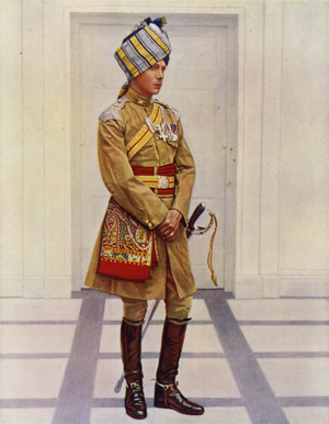 HRH the Prince of Wales as Colonel-in-Chief of the Prince of Wales's Own Scinde Horse (colour photo)