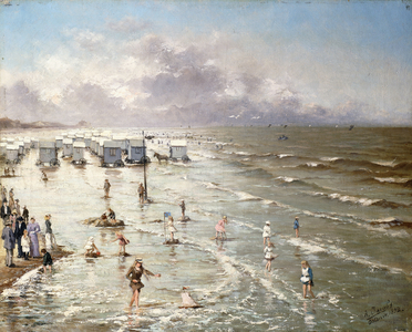 The Beach at Ostend, 1892 (oil on canvas)