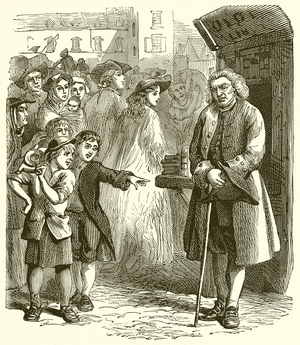Dr. Johnson visiting the Market-Place (engraving)