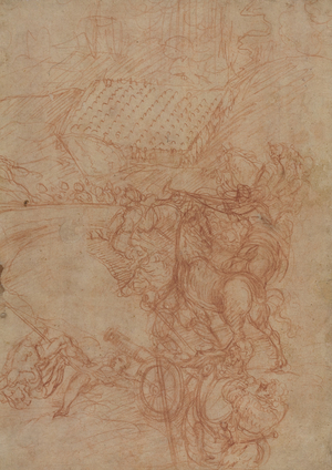 The Battle of Spoleto, c.1575 (red chalk on paper)