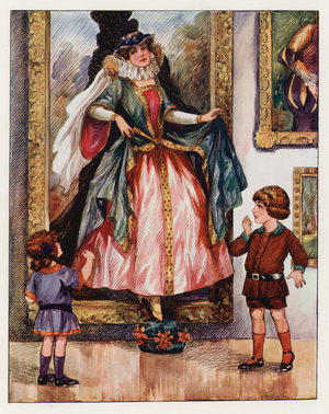 In the time of Queen Bess (colour litho)