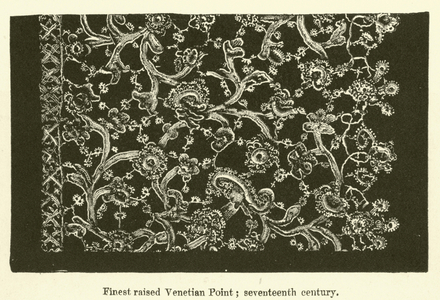 Finest raised Venetian Point, seventeenth century (engraving)