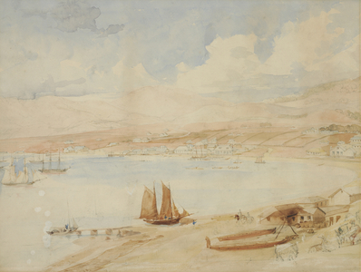 Wellington Harbour, New Zealand, 1841 (w/c on paper)