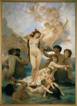 The birth of Venus (painting on canvas)
