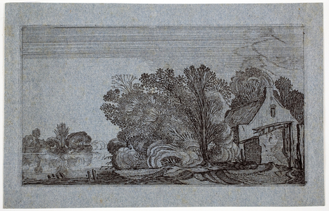 Paths Leading to a Farm with a River to the Left (etching)