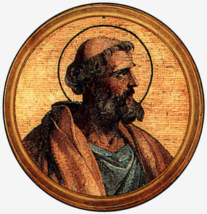 Saint Celestine I, pope in 422-432 (print)