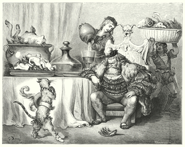 Le Maitre Chat ou le Chat Botte; Puss In Boots (engraving)