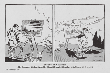 Strube WW2 cartoon (litho)