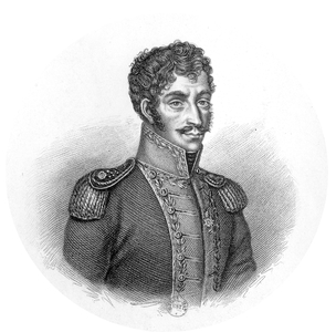 Simon Bolivar (1783-1830) venezuelien statesman, soldier, and revolutionary leader, engraving