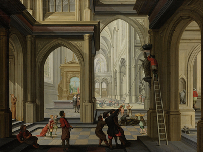 Iconoclasm in a Church, 1630 (oil on panel)

