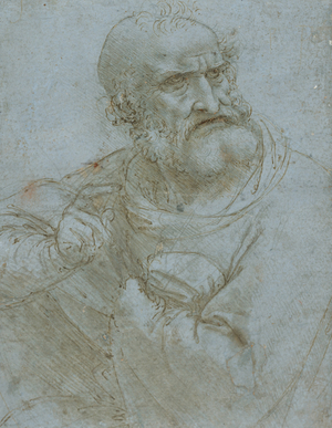 Figure of an Apostle, c.1495 (pen & ink and metalpoint on paper)