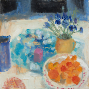 Cornflower and Apricots, 2014 (oil on canvas)