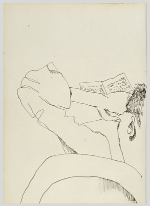 Man Reading, 1940 (ink on paper)