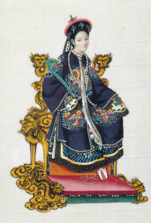 Wife of a Mandarin of the First Rank, c.1820 (w/c on paper)