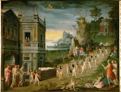 Allegory or the funeral of Amor …