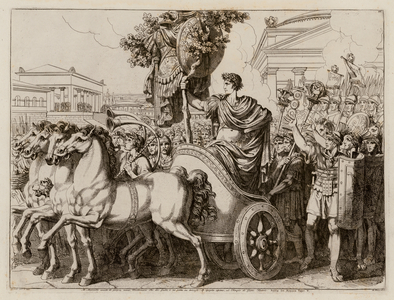Triumph of Marcus Claudius Marcellus, 222 BC (etching)
