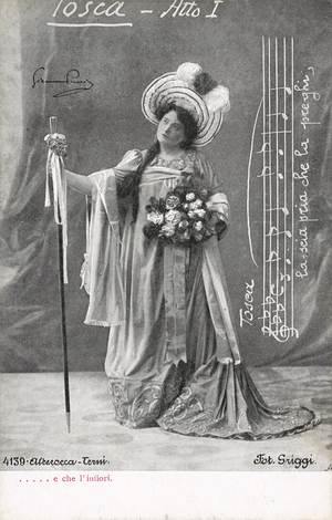 Scene from Tosca (b/w photo)