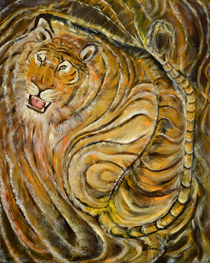 Tiger, 2014 (oil on canvas)