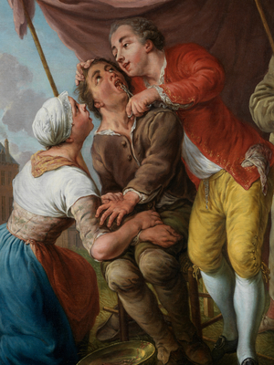 Detail of The Dentist 'Bellavita' (oil on canvas) 