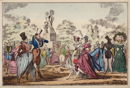 Monstrosities of 1822 (coloured engraving)