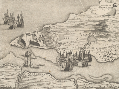 Conquest of Rio Grande in Brazil, December 1633, 1649-51 (etching)

