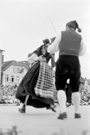 Traditional couple dances at the Volksfest, Schleswig-Holstein, Germany, 1960s